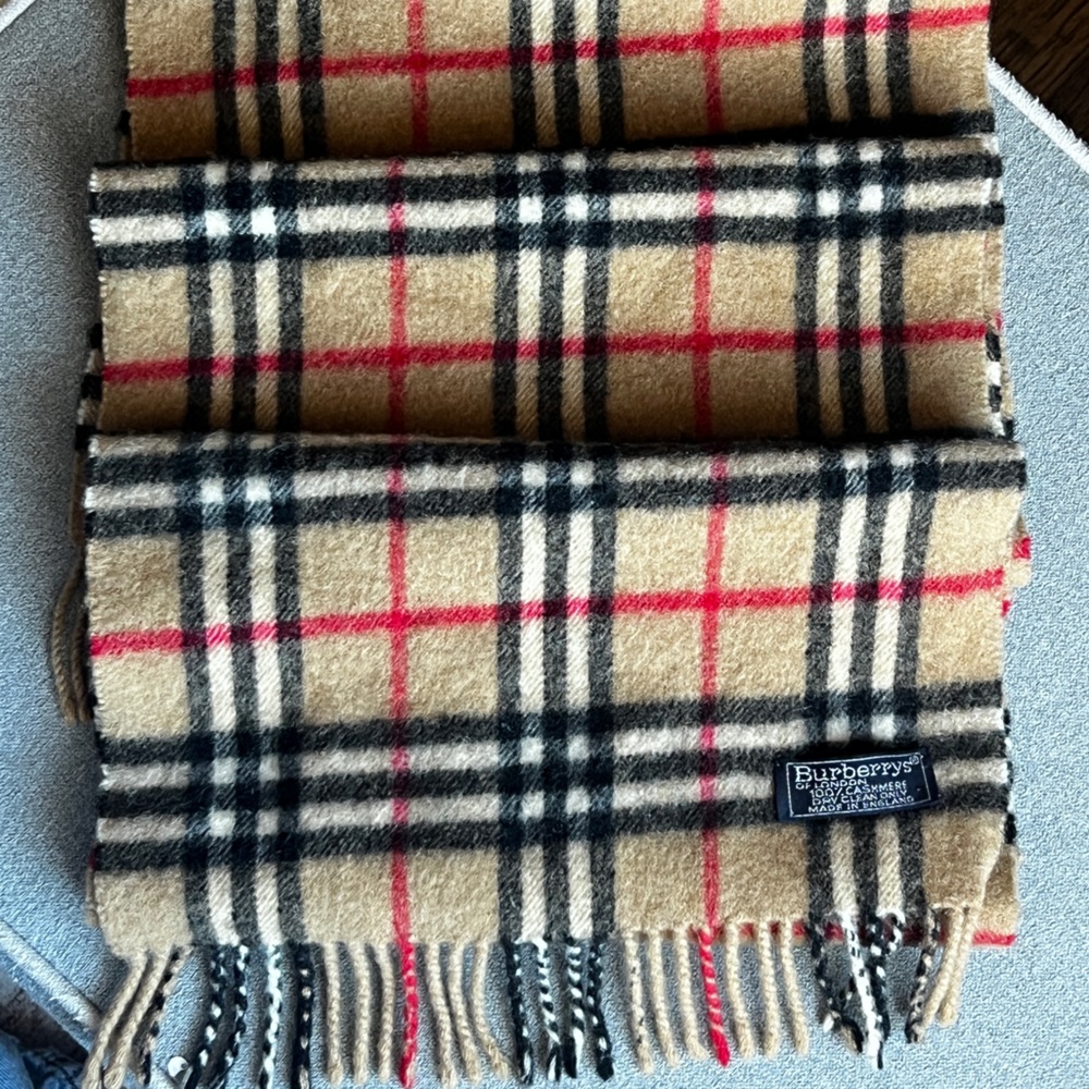 Burberry vintage men checked scarf cashmere